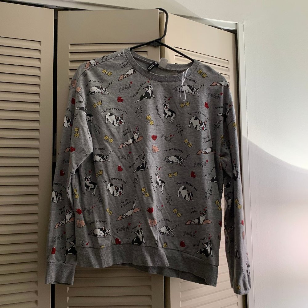 Long Sleeve Lightweight Sweater Dog Yoga